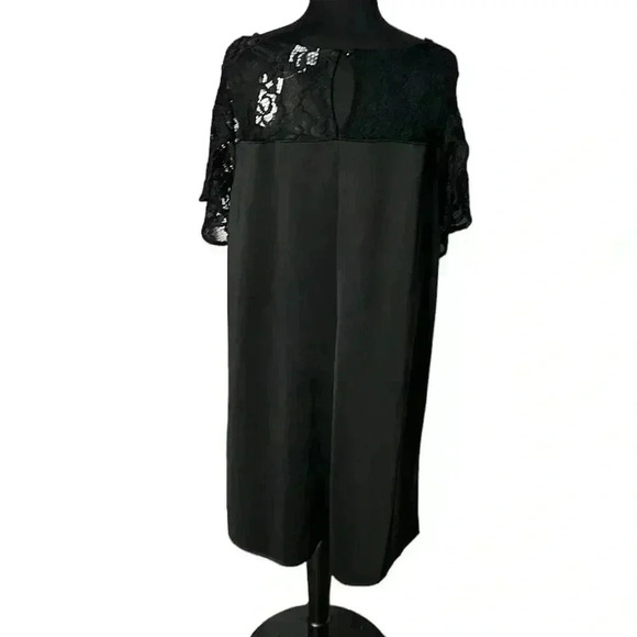 Avenue Lace Floral Black Multi Color Midi Dress NWT Size 2X. 18/20 - Picture 4 of 8